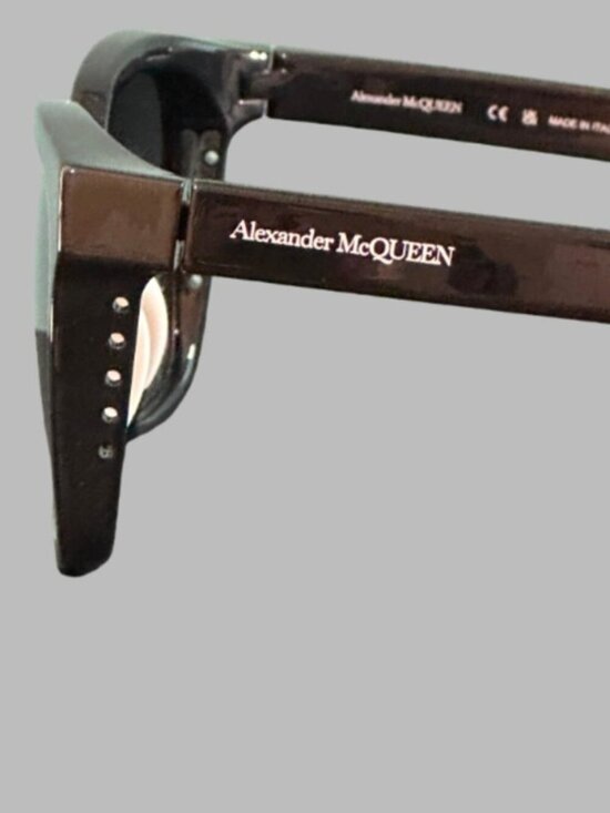 ALEXANDER MCQUEEN AM0295SK 55mm Sunglasses Black White main image 7